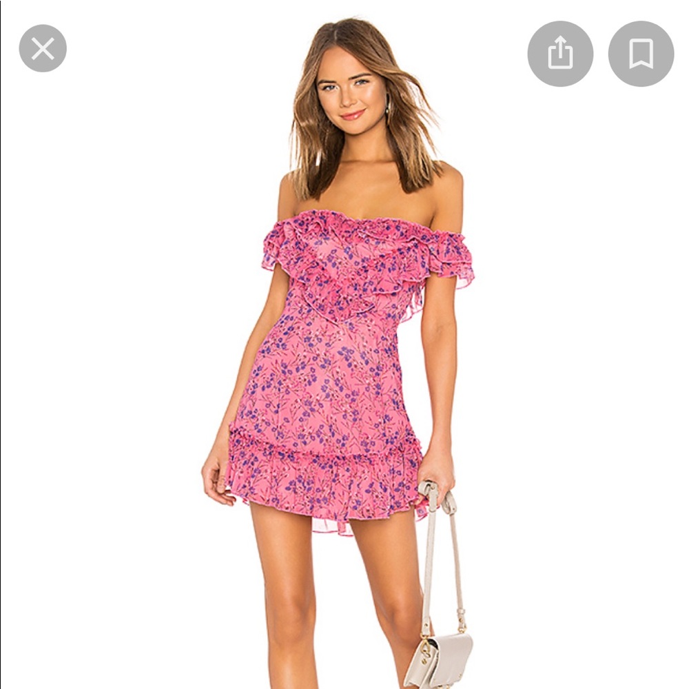 Pink floral Majorelle mini dress, fun and girly